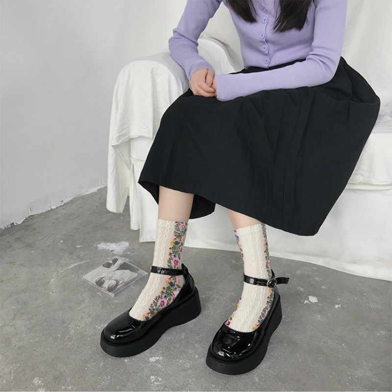 [ Mã 66CBSALE giảm 30K đơn 200K] Giày da Mary Jane phong cách thời trang Nhật Bản