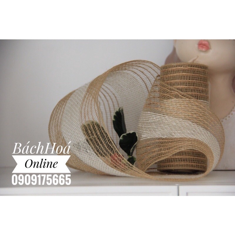 [cuộn 10yard] Ru băng bố ngang 14cm dùng làm nơ, gói hoa, trang trí hộp quà, handmade