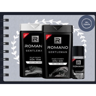 ROMANO GENTLEMAN_ COMBO DẦU GỘI SỮA TẮM 180G VÀ XỊT KHỬ MÙI 150ML.