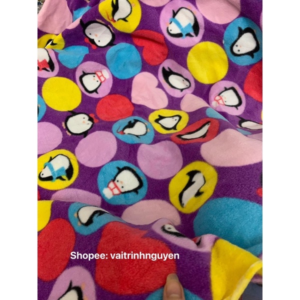 Vải nỉ bông hình hai mặt