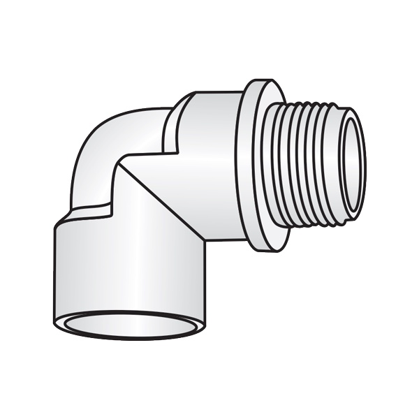 GÓC REN NGOÀI 21/27- NỐI GÓC REN NGOÀI SIZE 21/ 27 MM- PVC NHỰA TIỀN PHONG PN10