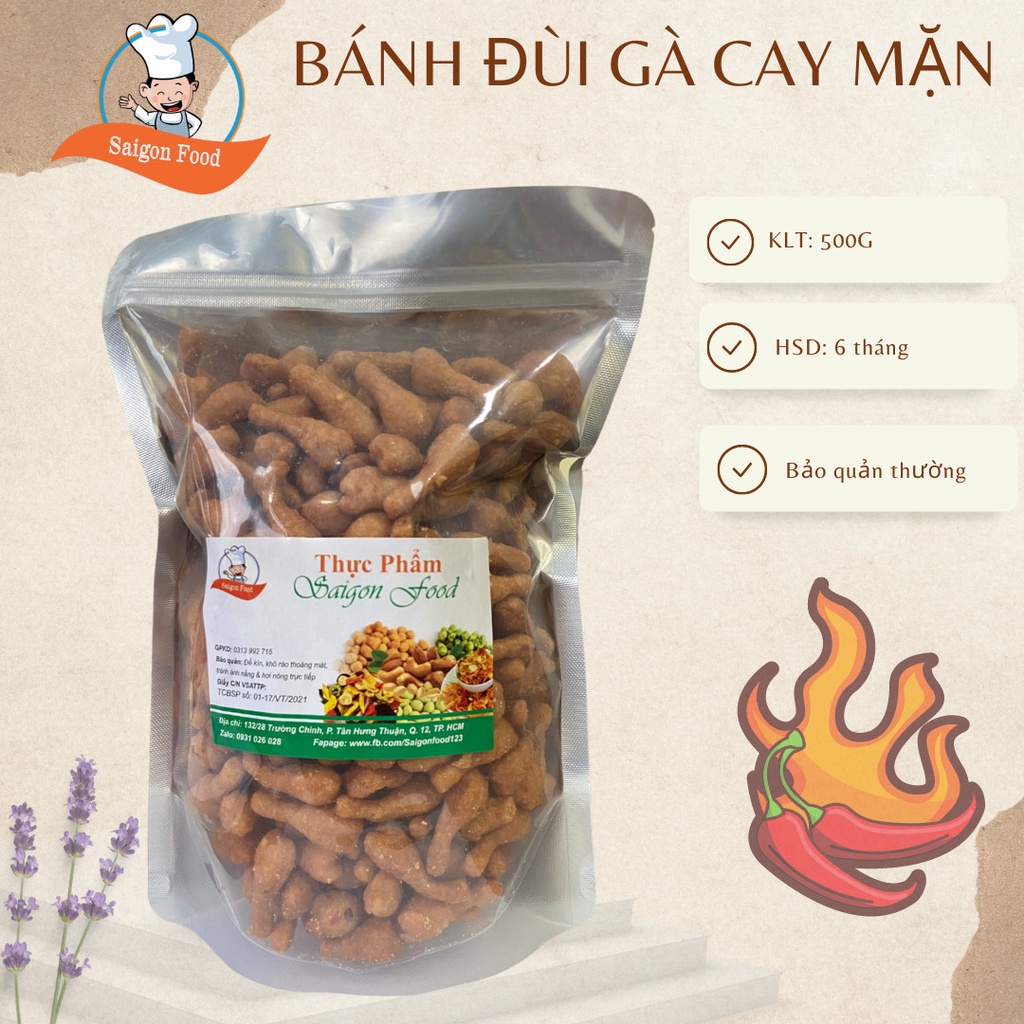 500g Bánh Đùi Gà Cay Mặn- SAIGONFOOD