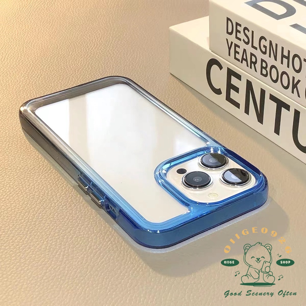 Ốp Điện Thoại Acrylic Màu Gradient Cho iPhone 13 12 11 Pro Max