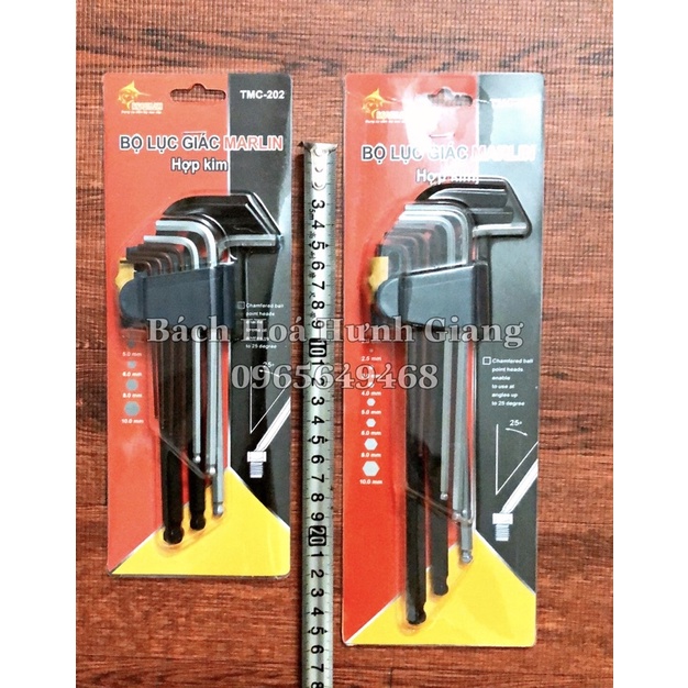 [LỤC HỢP KIM] Bộ Lục Giác Bi MARLIN HỢP KIM 9 Chi Tiết Cao Cấp (CÓ VIDEO)