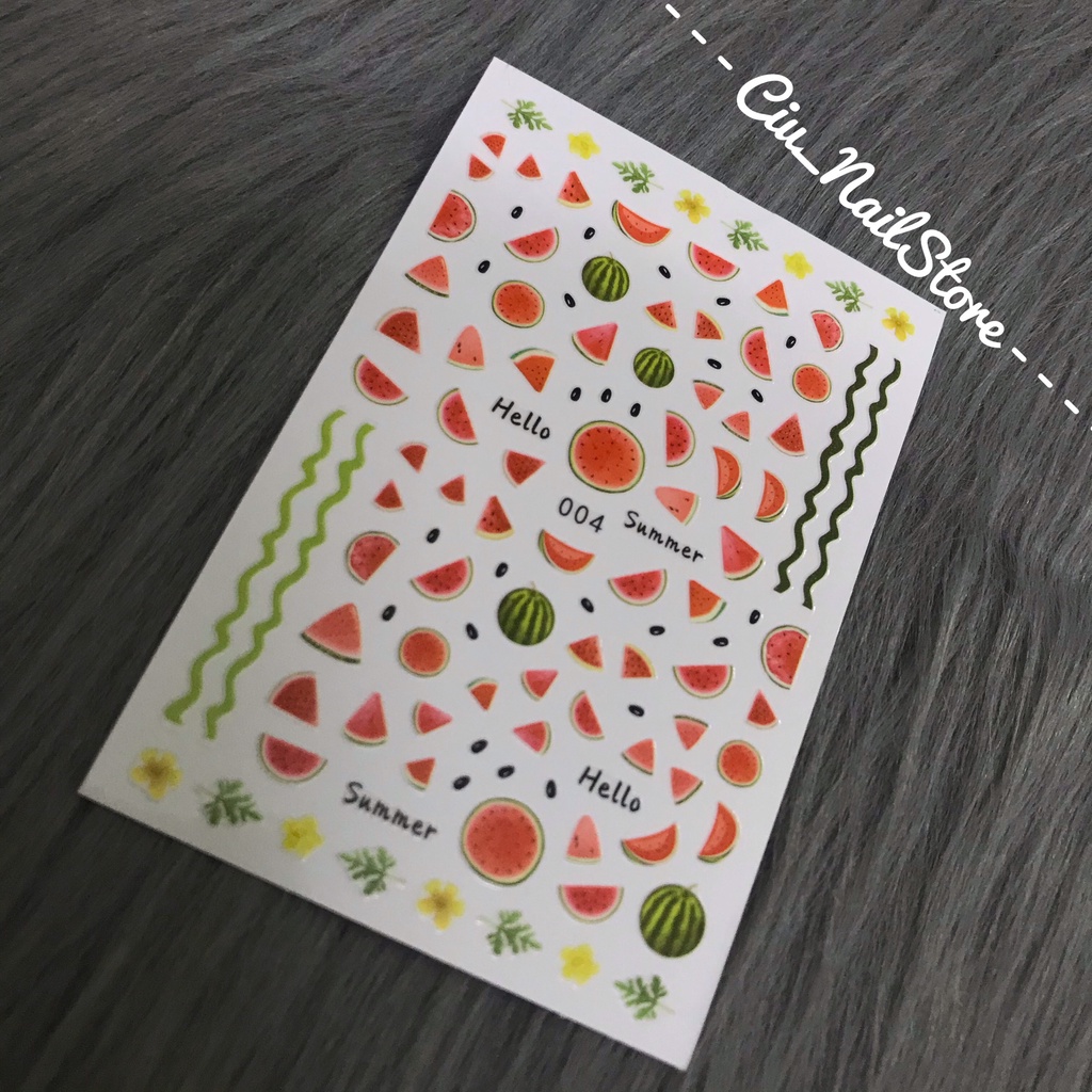 STICKER DÁN MÓNG HÌNH DƯA HẤU