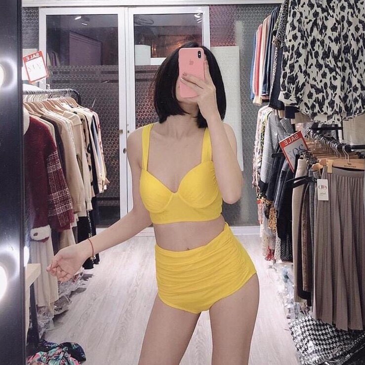 BIKINI Áo Gọng Cúp Ngực Tay Vuông Quần Nhún - BIKINISTORE | BigBuy360 - bigbuy360.vn