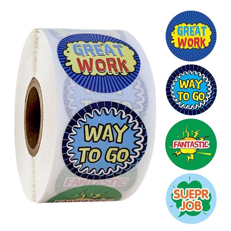 500 Miếng dán Sticker 2,5cm nhiều mẫu cho bé