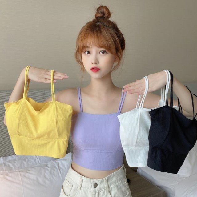 【Yuki】ÁO 2 dây bra có mút ngực xinhh | BigBuy360 - bigbuy360.vn
