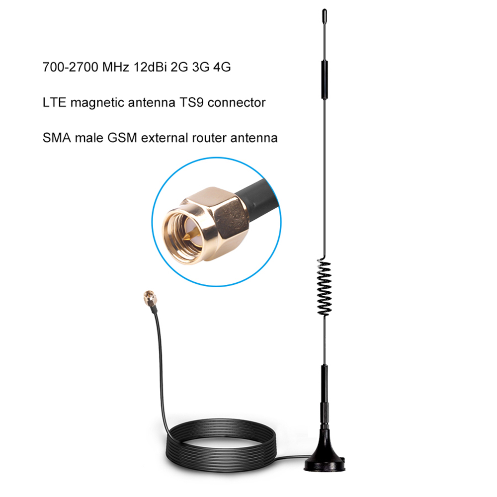 Anten cốc hút không dây tăng cường tín hiệu wifi 2G 3G 4G LTE 12DBI 1.5M CRC9 TS9 SMA tùy chọn tiện lợi | BigBuy360 - bigbuy360.vn