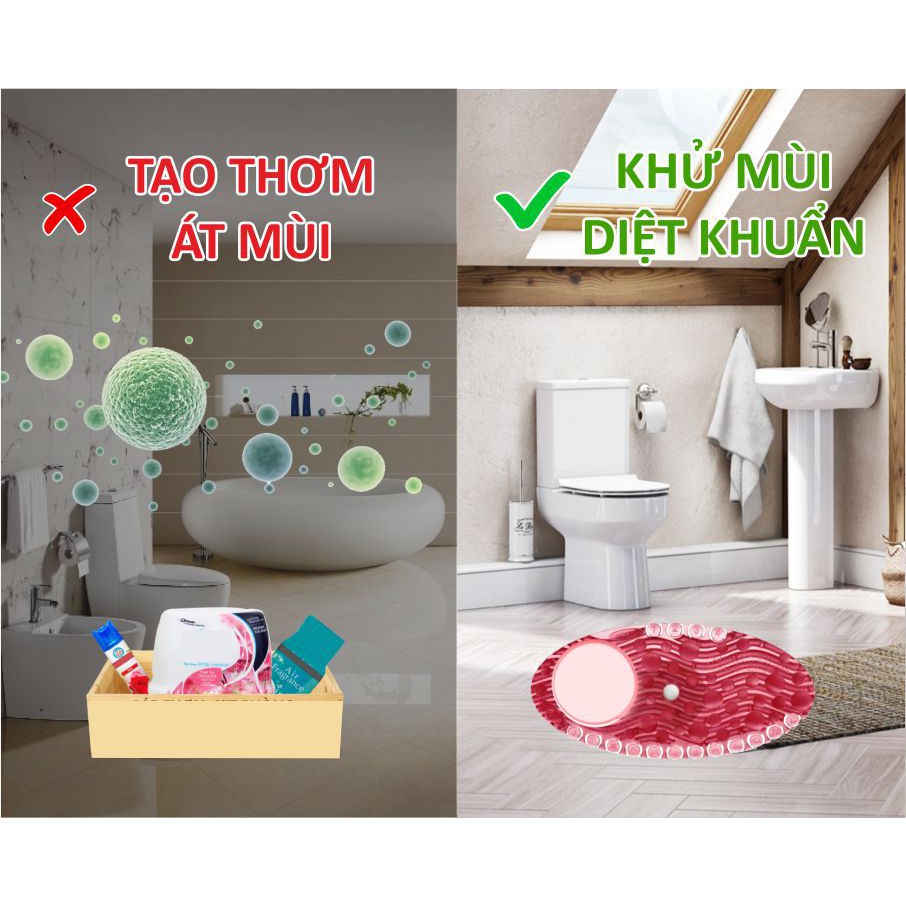 Sáp Thơm Khử Mùi Đa Năng Nhà Vệ Sinh, Toilet, Nhà bếp, Phòng khách ECODEALS Curve Fresher - Gấp 3 sáp thường