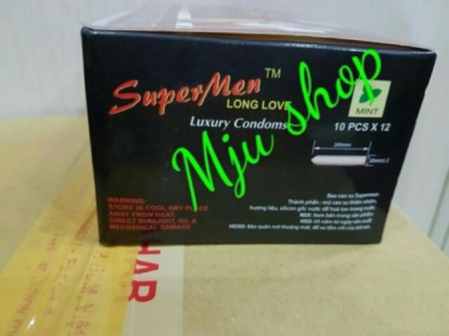 Bao cao su SuperMen Long love kéo dài thời gian yêu (hộp 120 chiếc)