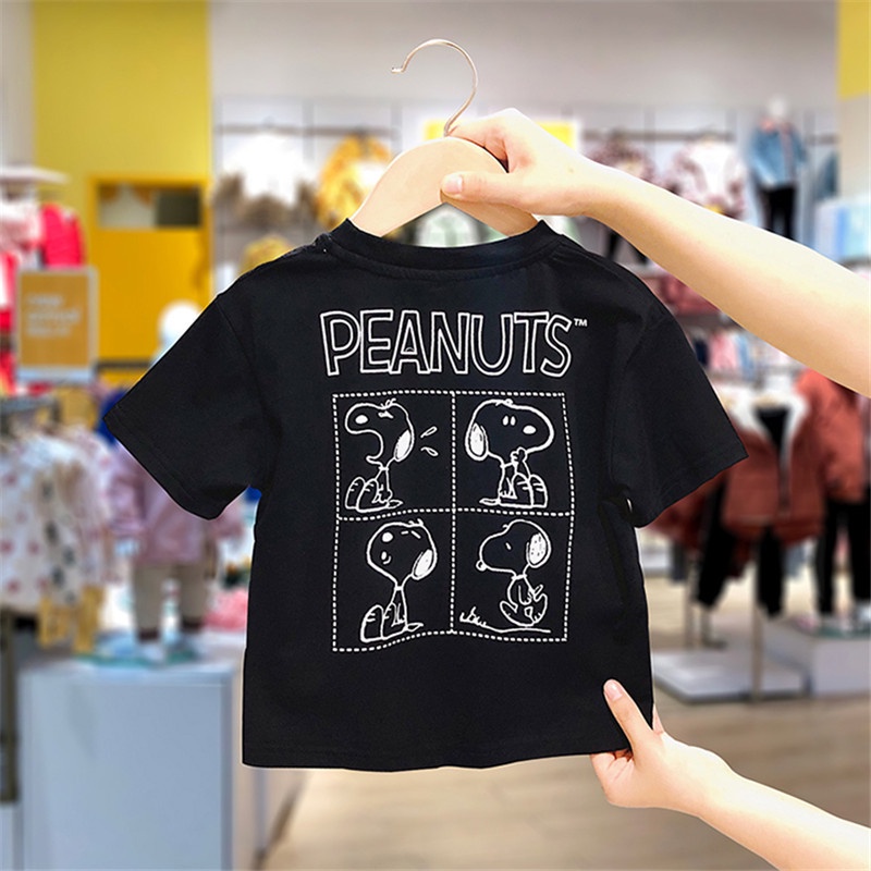 Áo Bé Trai Cộc Tay In Chú Chó Snopy, Áo thun trẻ em từ 1 - 5 tuổi chất cotton cao cấp - SUMO KIDS