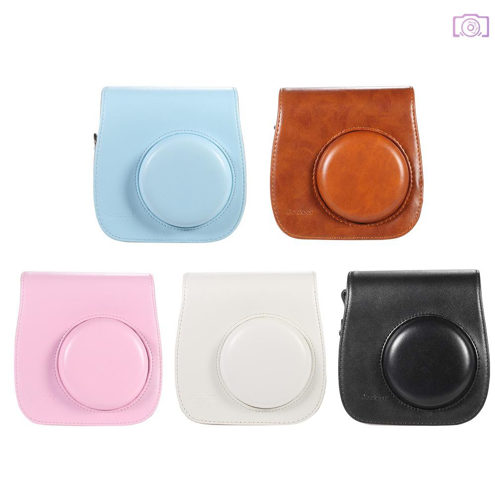 Túi Đựng Máy Ảnh Bằng Da Cho Fuji Fujifilm Instax Mini 8 / 8s / 8 + / 9