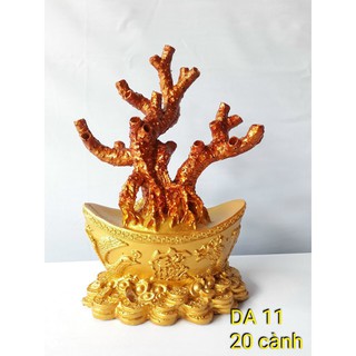 Gốc kim tiền, gốc thỏi vàng chưng tết, gốc kim tiền 20 nhánh,Gốc cây nhựa gốc đá