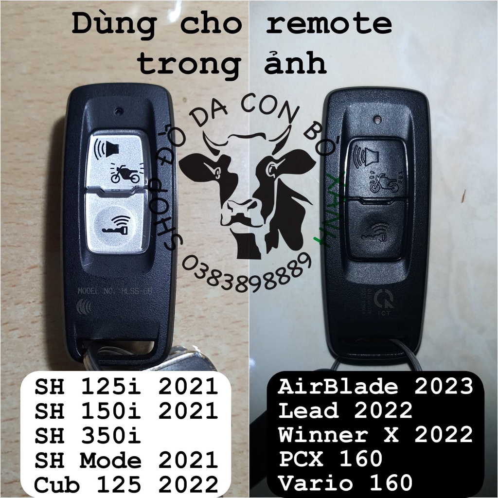 Bao Da Chìa Khóa Honda SH 2021 , SH 2022, SH 350i, SH Mode, Lead, Cub, Winner X 2022, PCX 160, Vario 160