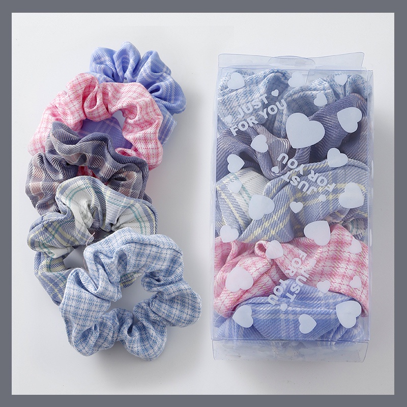 3/4/5 Dây Buộc Tóc Cao Su Kiểu Hàn Quốc Đơn Giản Dễ Thương