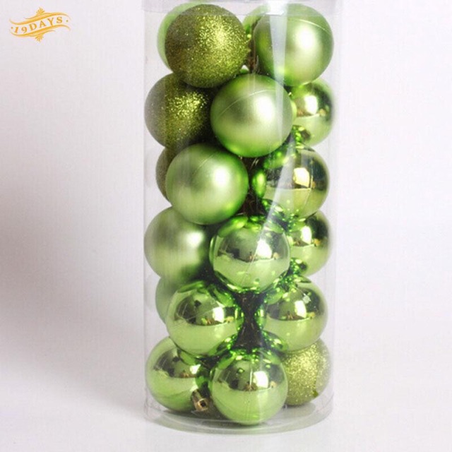 Noel -  12 Trái châu 2cm, 10 trái 3cm, 6 trái 4 cm trang trí Giáng sinh