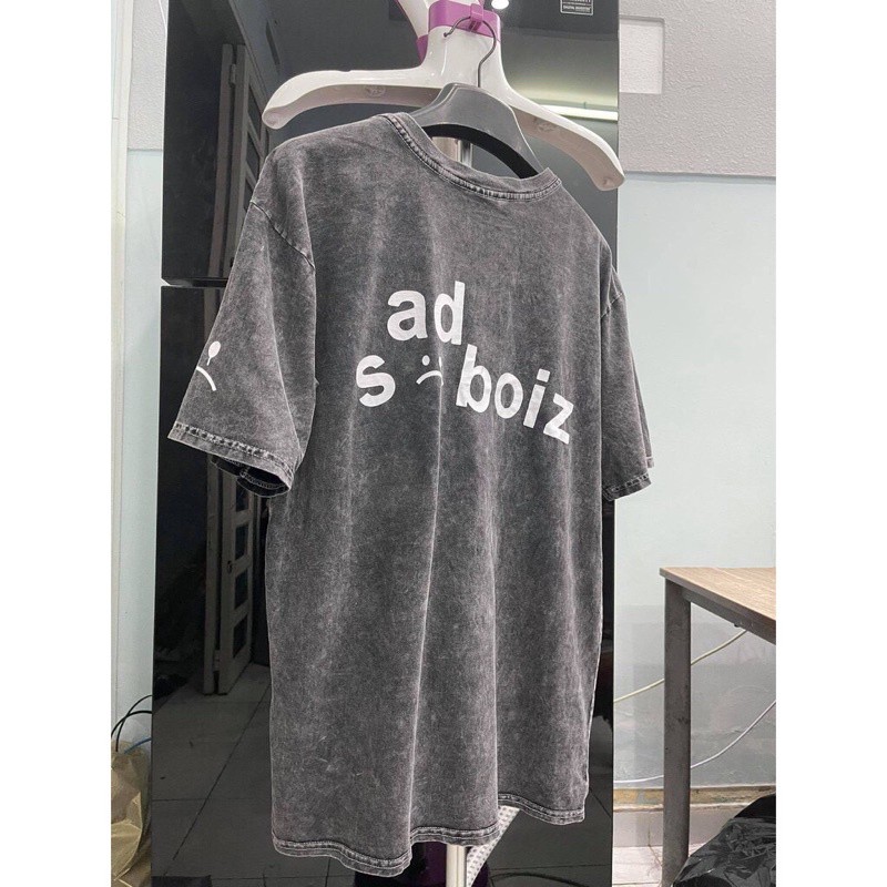 [BIG SALE] Áo Thun Sad Boiz Form Thụng Tay Lỡ Nam Nữ Unisex❤️Áo Phông Loang Chữ Xám Freesize Phong Cách Ullzang Hàn Quốc