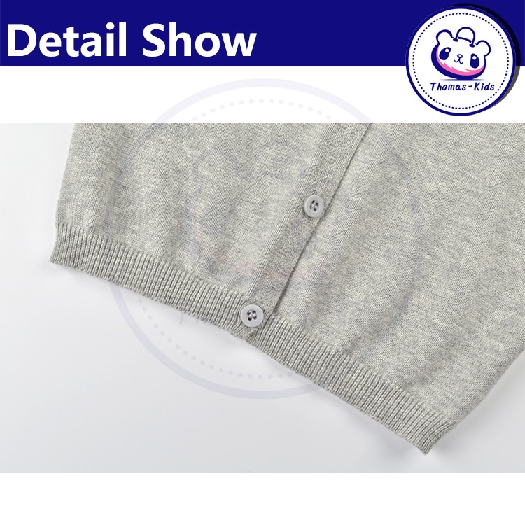 Áo Khoác Len Tay Dài Màu Trơn Dễ Thương Cho Bé 1-6 Tuổi