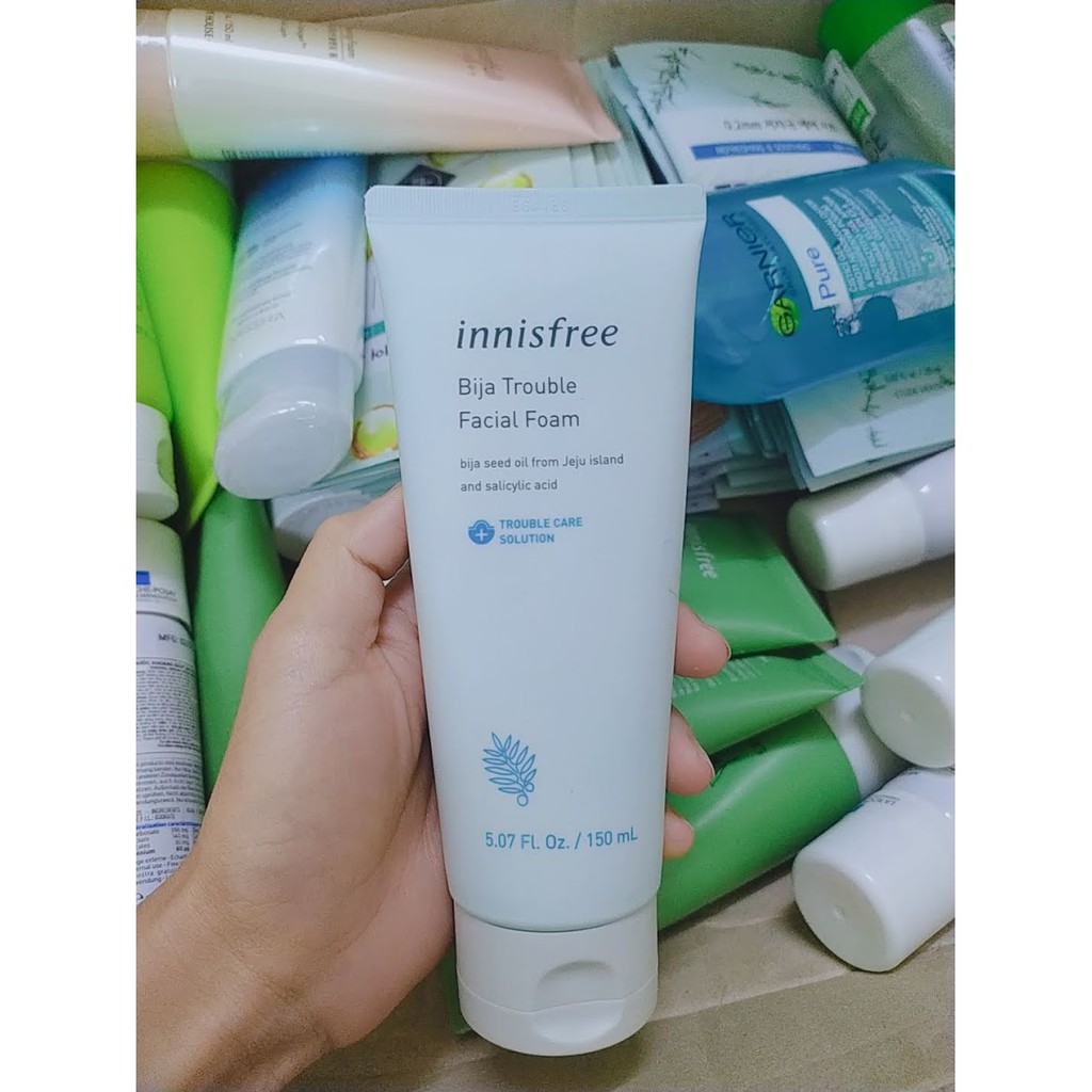 Sữa Rửa Mặt Innisfree Bija Trouble Facial Foam Cho Da Mụn