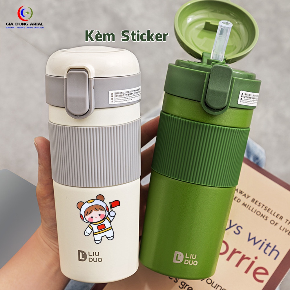 Bình nước giữ nhiệt AGISAN dung tích 420ml nắp chống tràn giữ nhiệt 6 tiếng