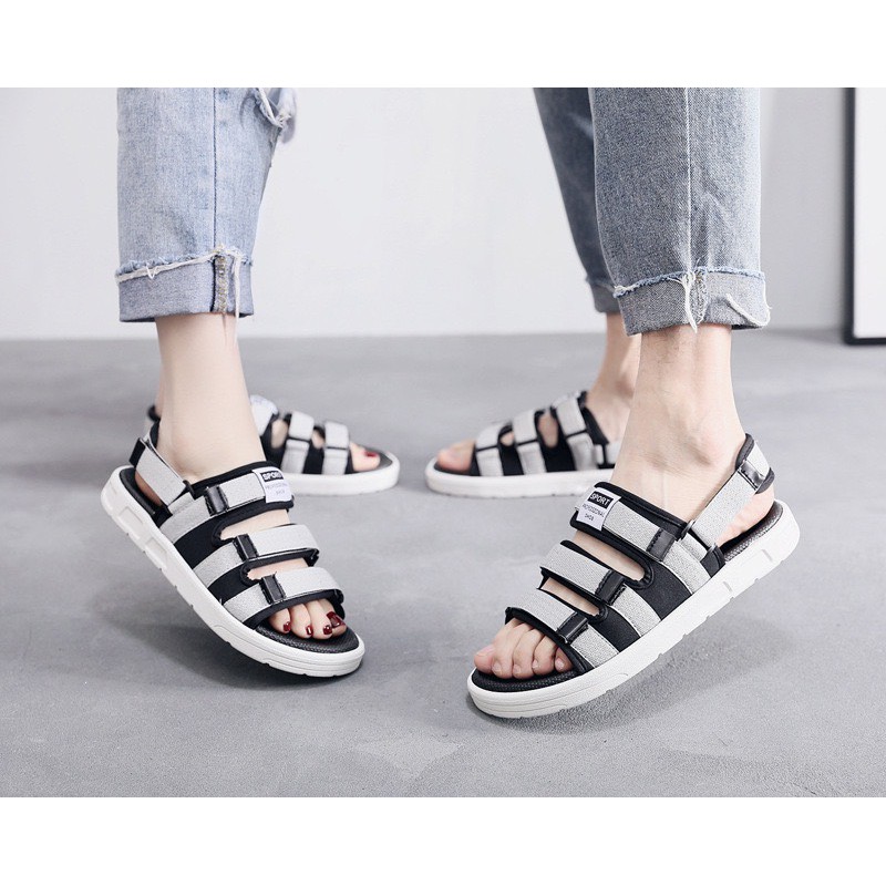 (Có 3 Màu) Sandal nữ nam 3 quai trơn cao cấp Fullsize 35-44 - dép quai hậu học sinh mới về 2021