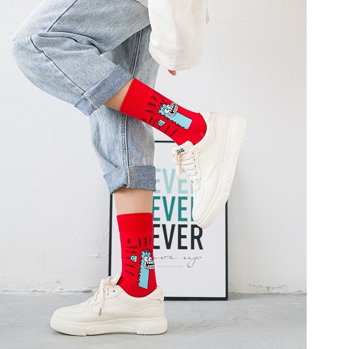 Vớ cao cổ unisex nhiều hình, tất cổ cao ulzzang cá tính nhiều màu NEKO