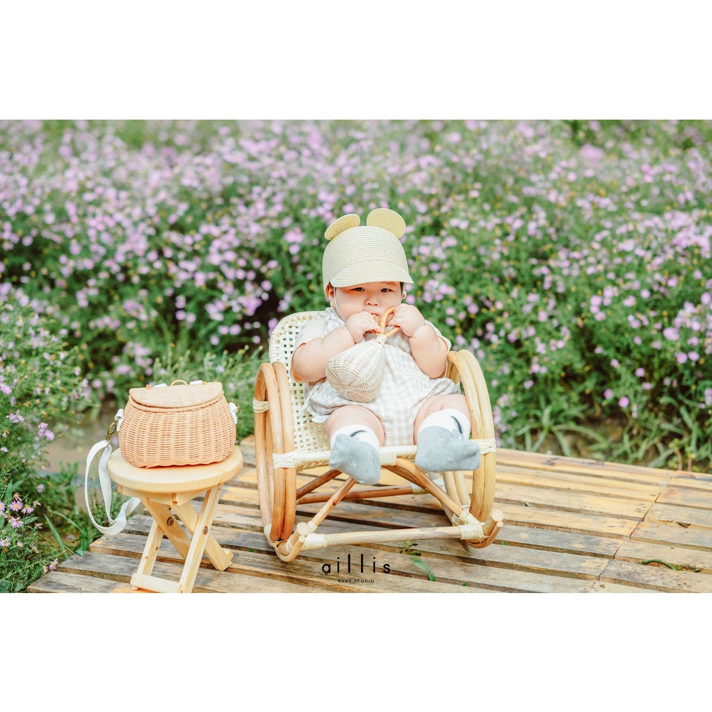 Chuông Đồ Chơi Cho Bé- Chất Liệu Mây Đan Thủ Công - Có Thể Làm Đạo Cụ Chụp Hình Hoặc Trang Trí Phòng Cho Bé Rất Xinh Xắn