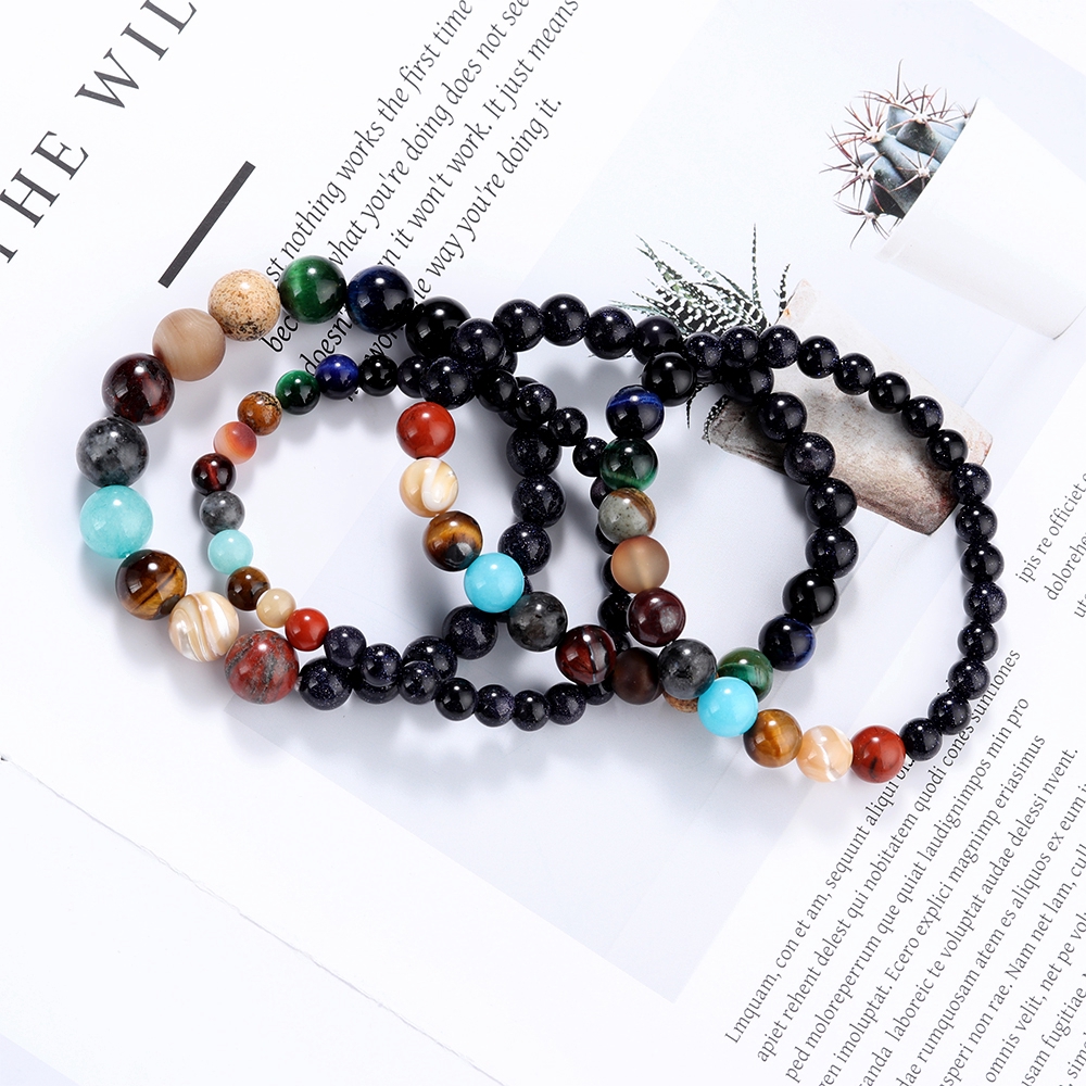 Vòng Tay Chuỗi Hạt Hình Các Hành Tinh Vũ Trụ Cho Nam Và Nữ