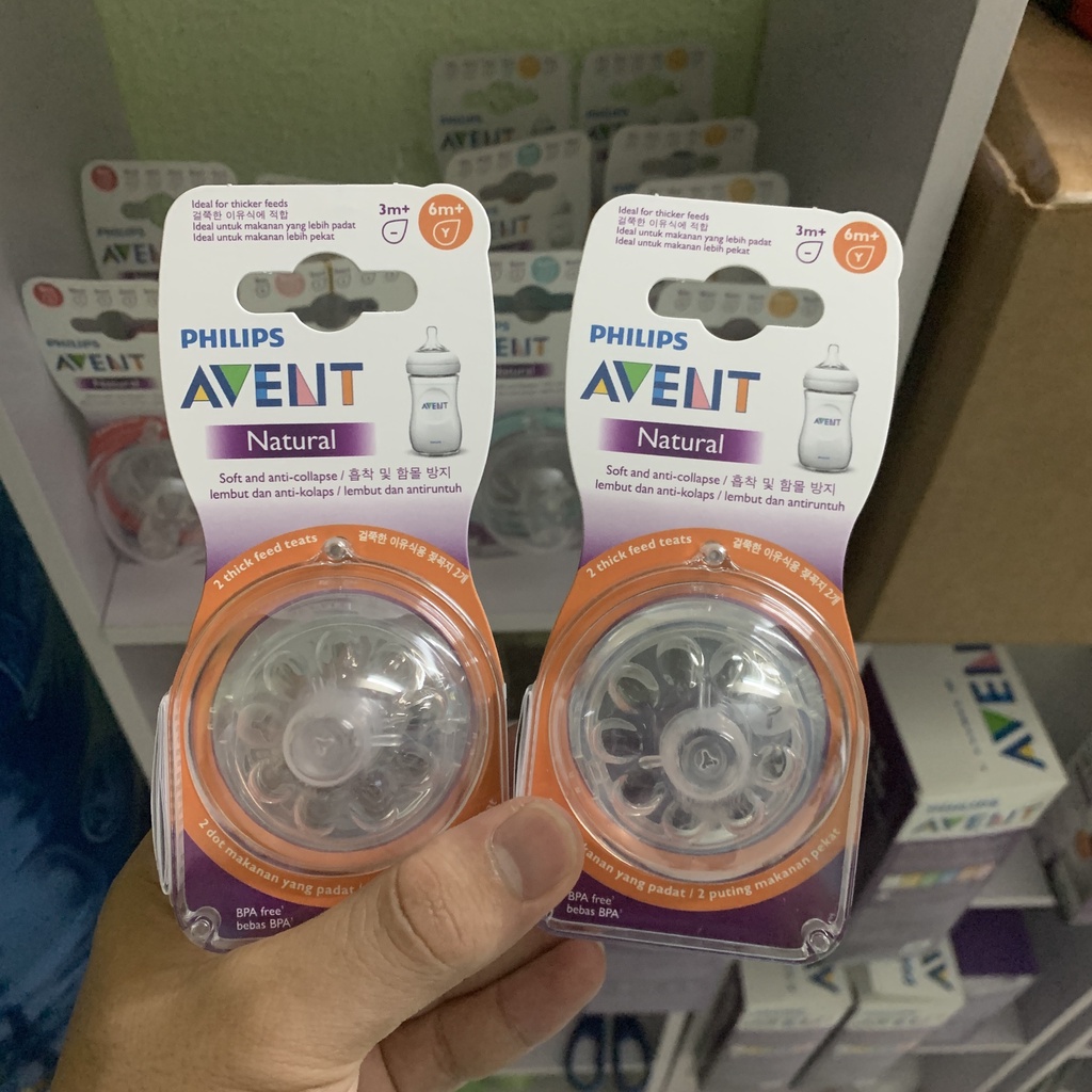 Núm ty thay bình sữa Avent Natural chữ Y