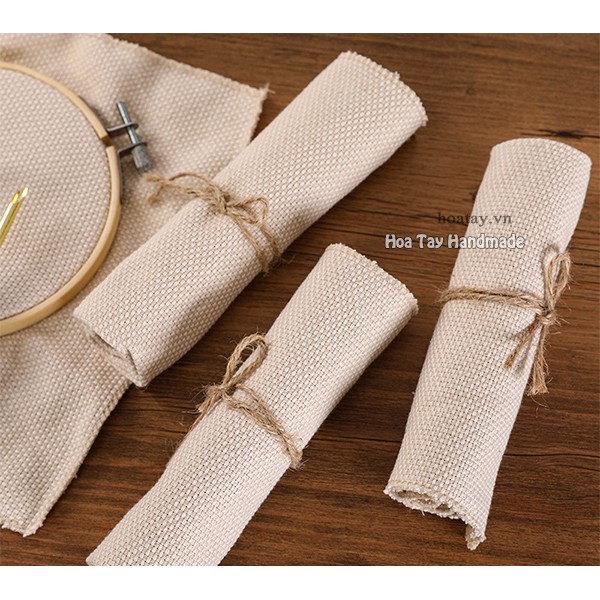 Vải thêu tay - Vải aida mềm thêu xù.