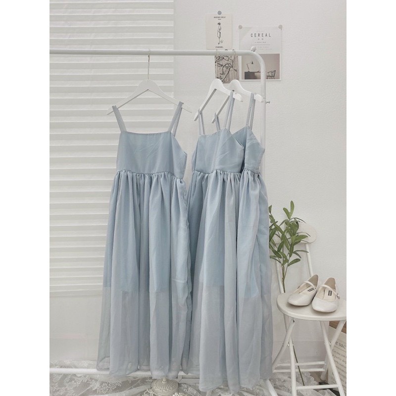 Đầm maxi xanh biển