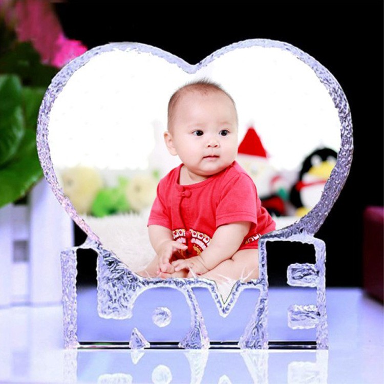 Pha lê tim Love in hình theo yêu cầu