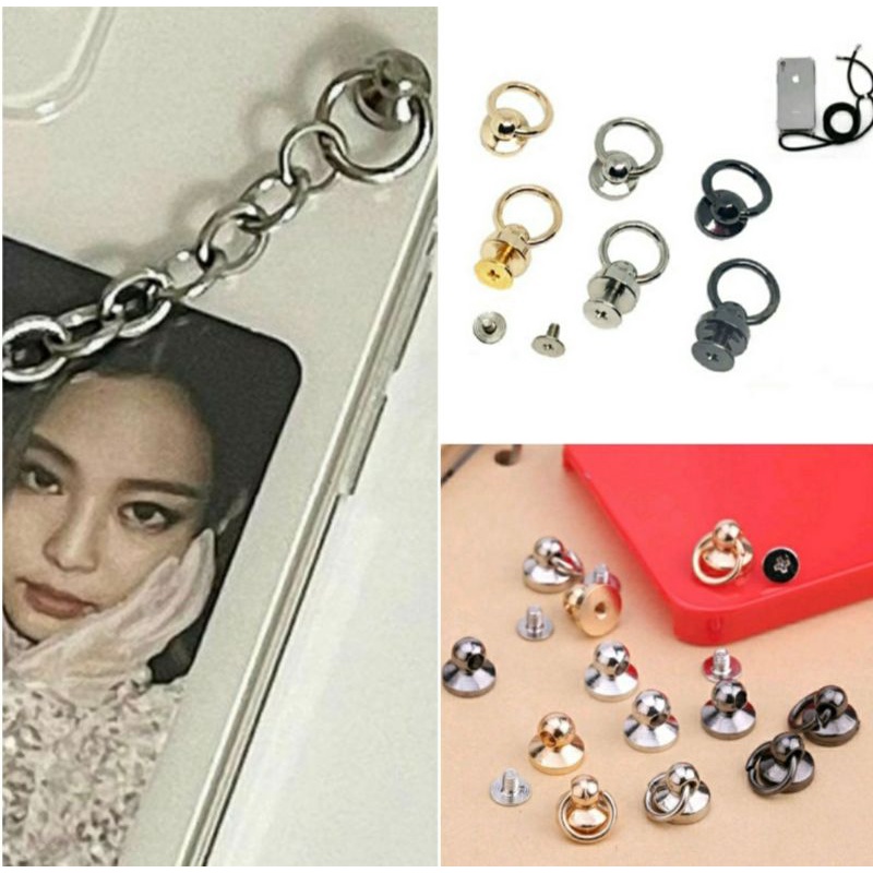 Khoen móc đinh gắn ốp điện thoại, binder decor, phụ kiện trang trí giá rẻ sập sàn