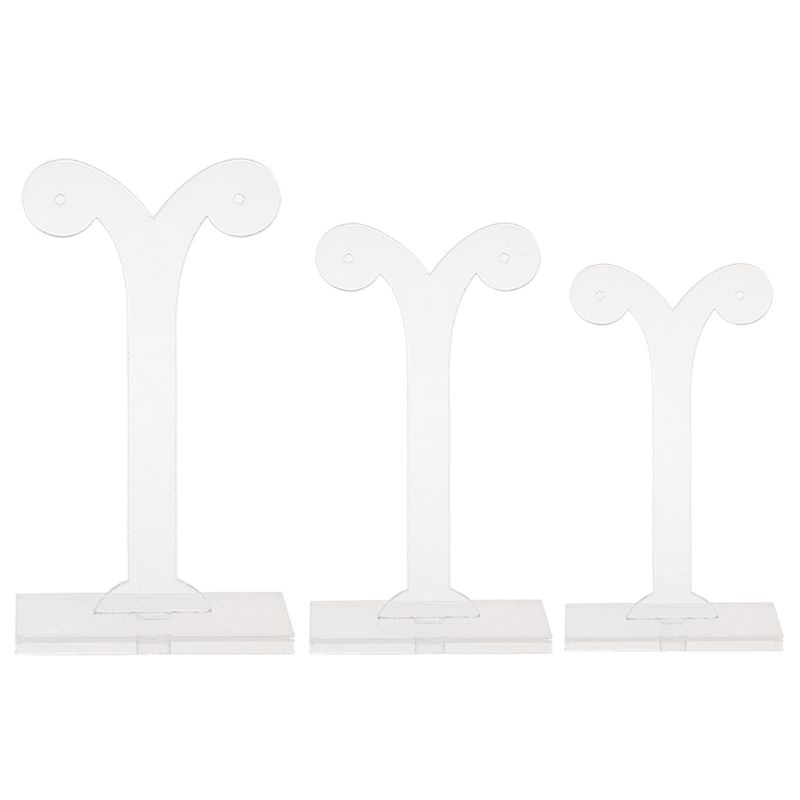 Set 3 Giá Đỡ Trưng Bày Khuyên Tai Bằng Acrylic Hình Cây / Dơi Độc Đáo