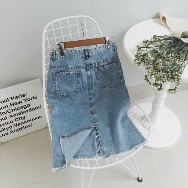 ❤CHÂN VÁY JEAN XẺ  ❤