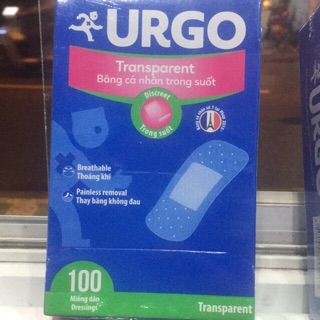 Băng cá nhân Urgo 100 miếng trong suốt
