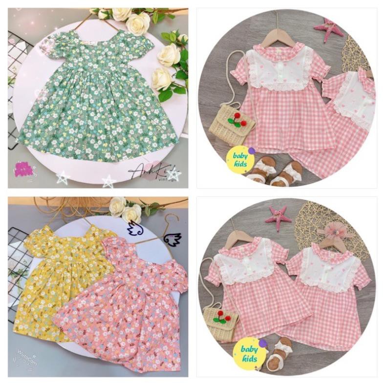 váy cộc tay hoa nhí bé gái-váy bé gái -sỉ quần áo trẻ em hcm pikakids