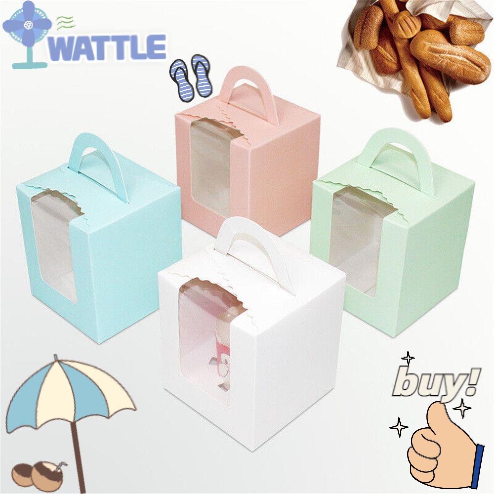 1 10 Hộp Đựng Bánh Cupcake / Bánh Quy Có Giá Đỡ