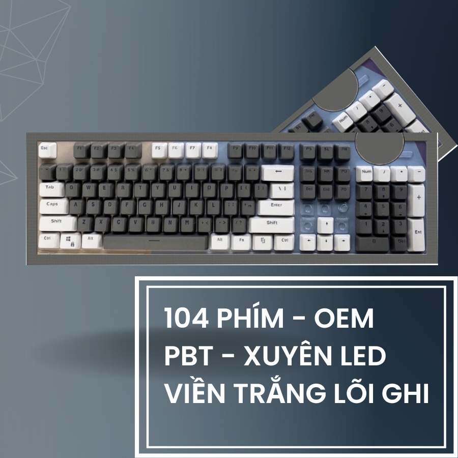 Keycap Nhựa PBT full công nghệ in sắc nét, phối màu xu hướng