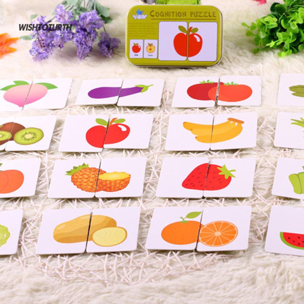 Bộ thẻ hình trái cây cho bé tập nhận biết hình dễ thương