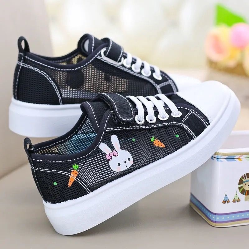Giày Thể Thao Đế Mềm Phối Lưới Thoáng Khí Thời Trang Mùa Hè Cho Bé Gái