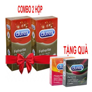 2 hộp Durex siêu mỏng 12 cái - Khuyến mãi 2 hộp 3 cái