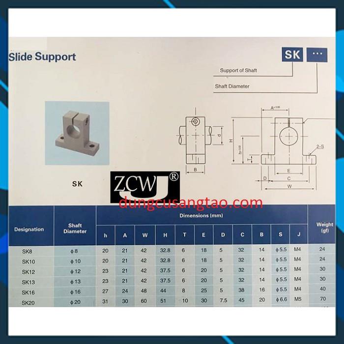 Bát CNC loại SK/ gối đỡ thanh trượt SK cao cấp