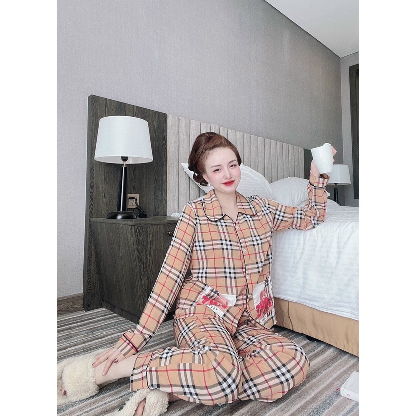 Đồ bộ nữ pijama SOJUN Quần Dài Tay dài Lụa Mango Cao Cấp 40-60kg