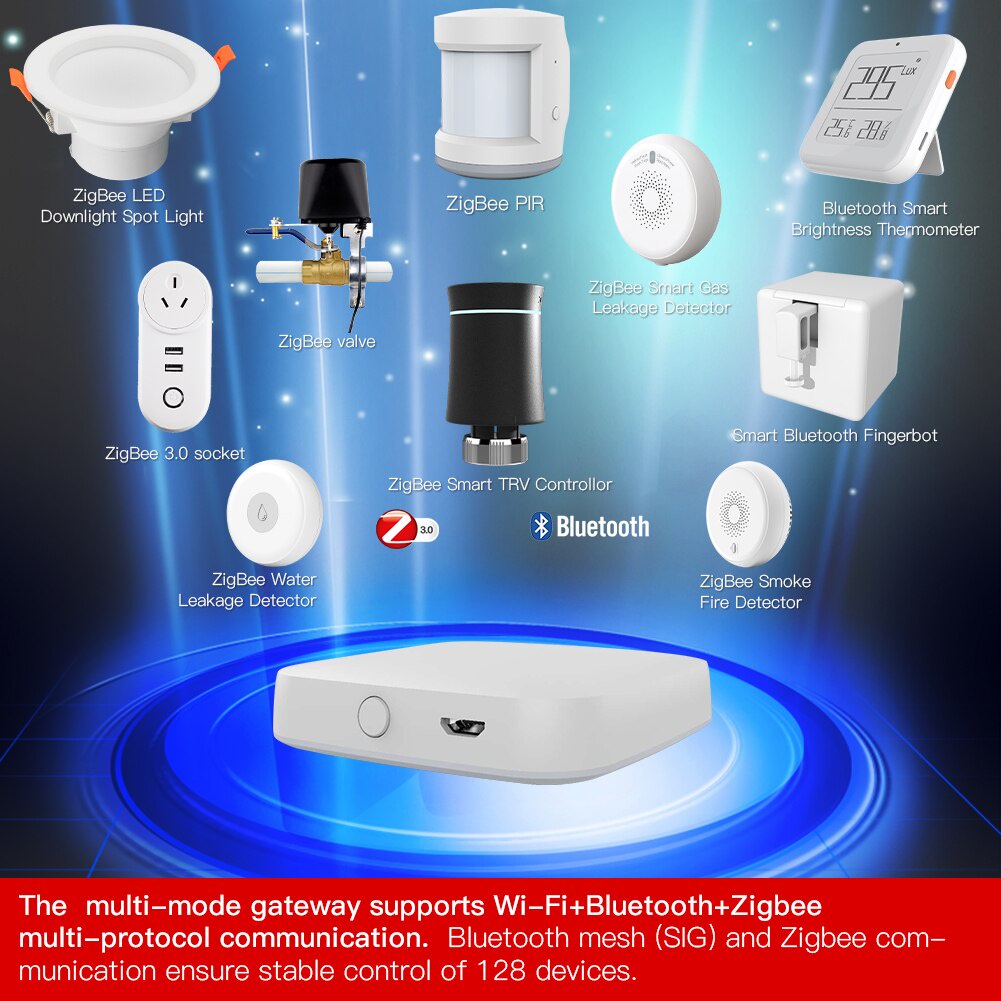 Thiết Bị Chia Sẻ Tín Hiệu WiFi Bluetooth ZigBee Thông Minh Điều Khiển Bằng Giọng Nói Qua Alexa Google Home