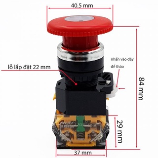 Nút dừng khẩn cấp LA38-11ZS 22mm