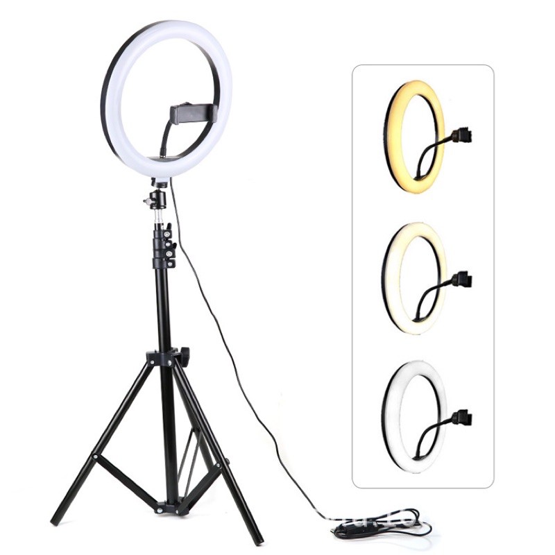 Đèn Livestream size 26 30 36 45 cm và chân 2m1 Hỗ Trợ Chụp Ảnh Make up Trang Điểm, spa, phun xăm nhiều Chế Độ Sáng