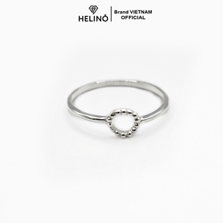 (HẾT HÀNG) Nhẫn bạc HELINO trơn tròn hở, basic xinh xắn N08