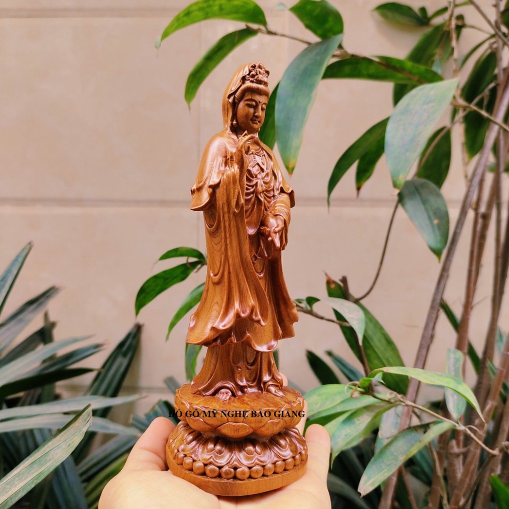 [GIA RE] Tượng phật đại thế chí bồ tát bằng gỗ có mùi thơm cao 20 cm